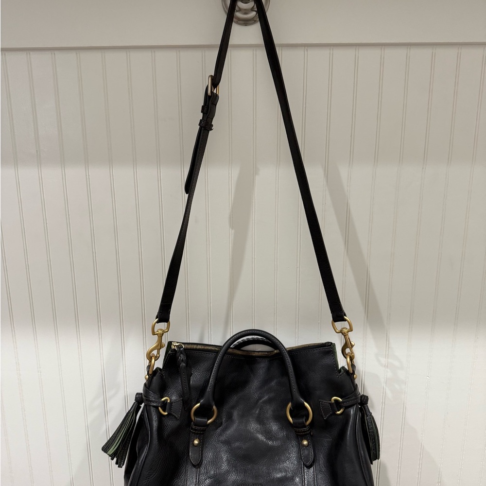 Vintage Dooney & Bourke Black Florentine Large Satchel - Picture 2 of 16